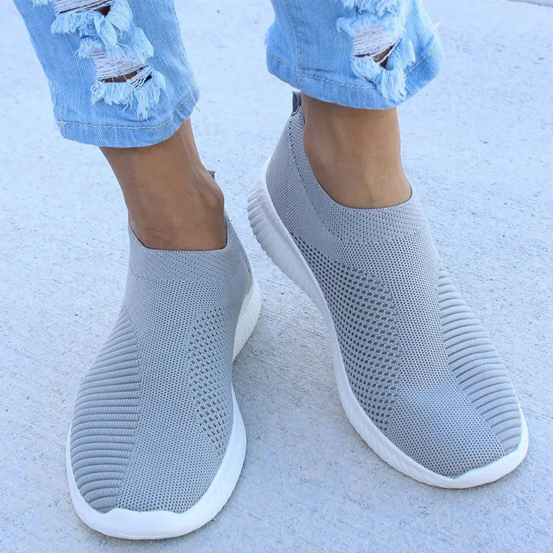 Damen Sneaker Slipper Slip-On elastisch verschiedene Farben