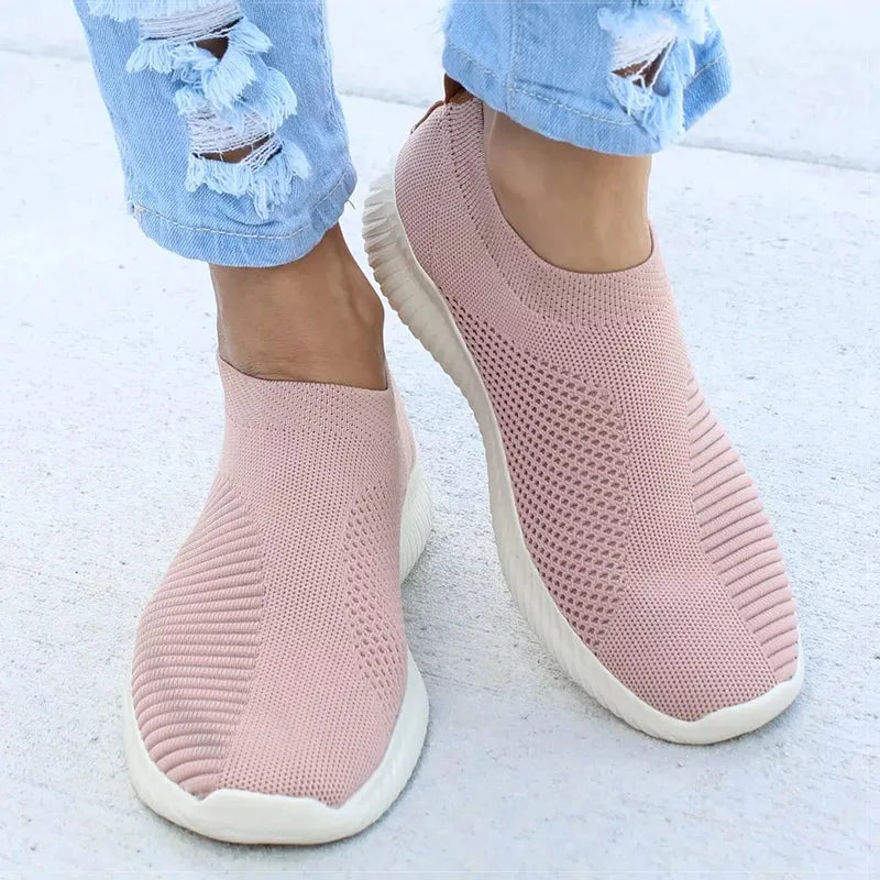 Damen Sneaker Slipper Slip-On elastisch verschiedene Farben