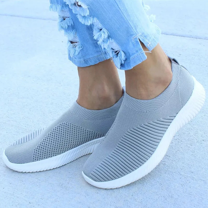 Damen Sneaker Slipper Slip-On elastisch verschiedene Farben