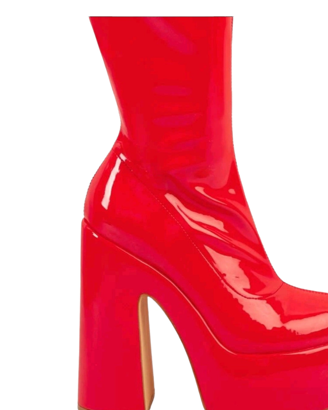 Sexy High Heel Hi Heels Stiefel Synthetik Hoher Absatz Lack-Optik Wet Glanz