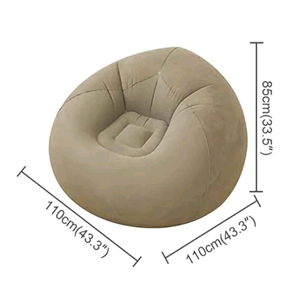 Sitzsack aufblasbares Relaxsessel Liegestuhl, Outdoor Schlafsessel mit Luftpump