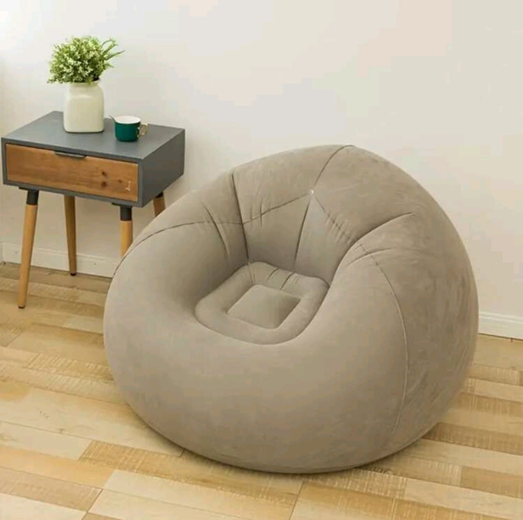Sitzsack aufblasbares Relaxsessel Liegestuhl, Outdoor Schlafsessel mit Luftpump