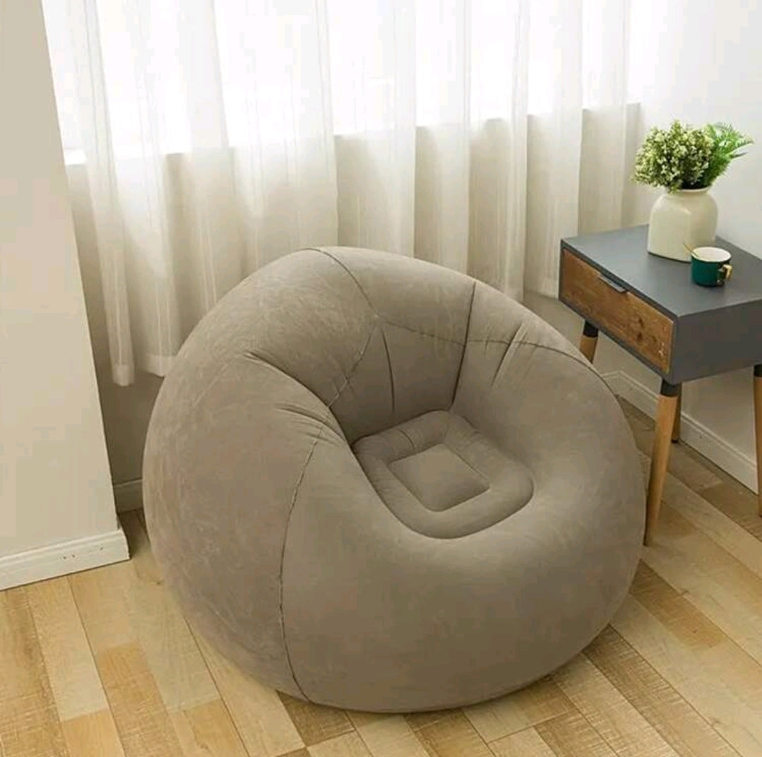 Sitzsack aufblasbares Relaxsessel Liegestuhl, Outdoor Schlafsessel mit Luftpump