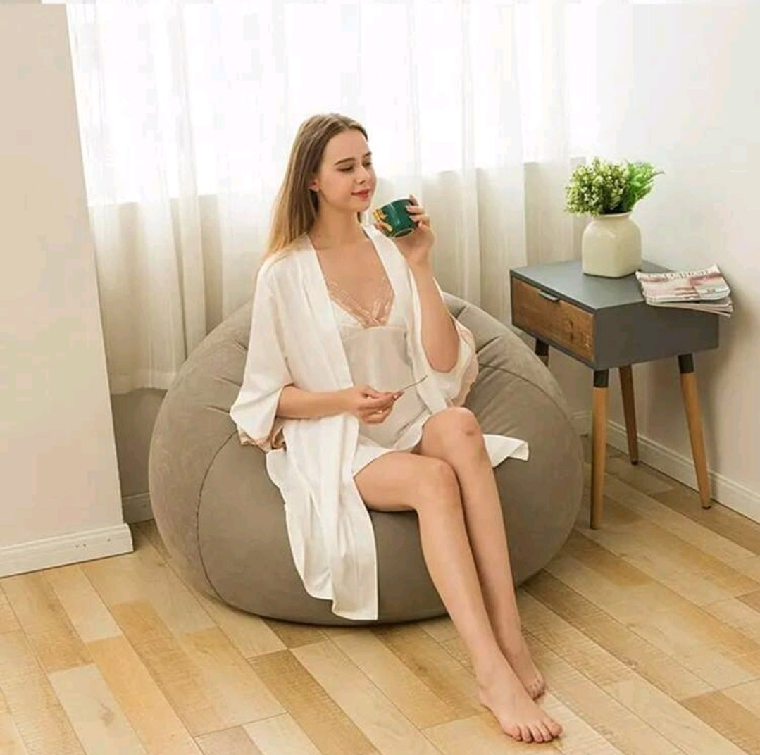 Sitzsack aufblasbares Relaxsessel Liegestuhl, Outdoor Schlafsessel mit Luftpump