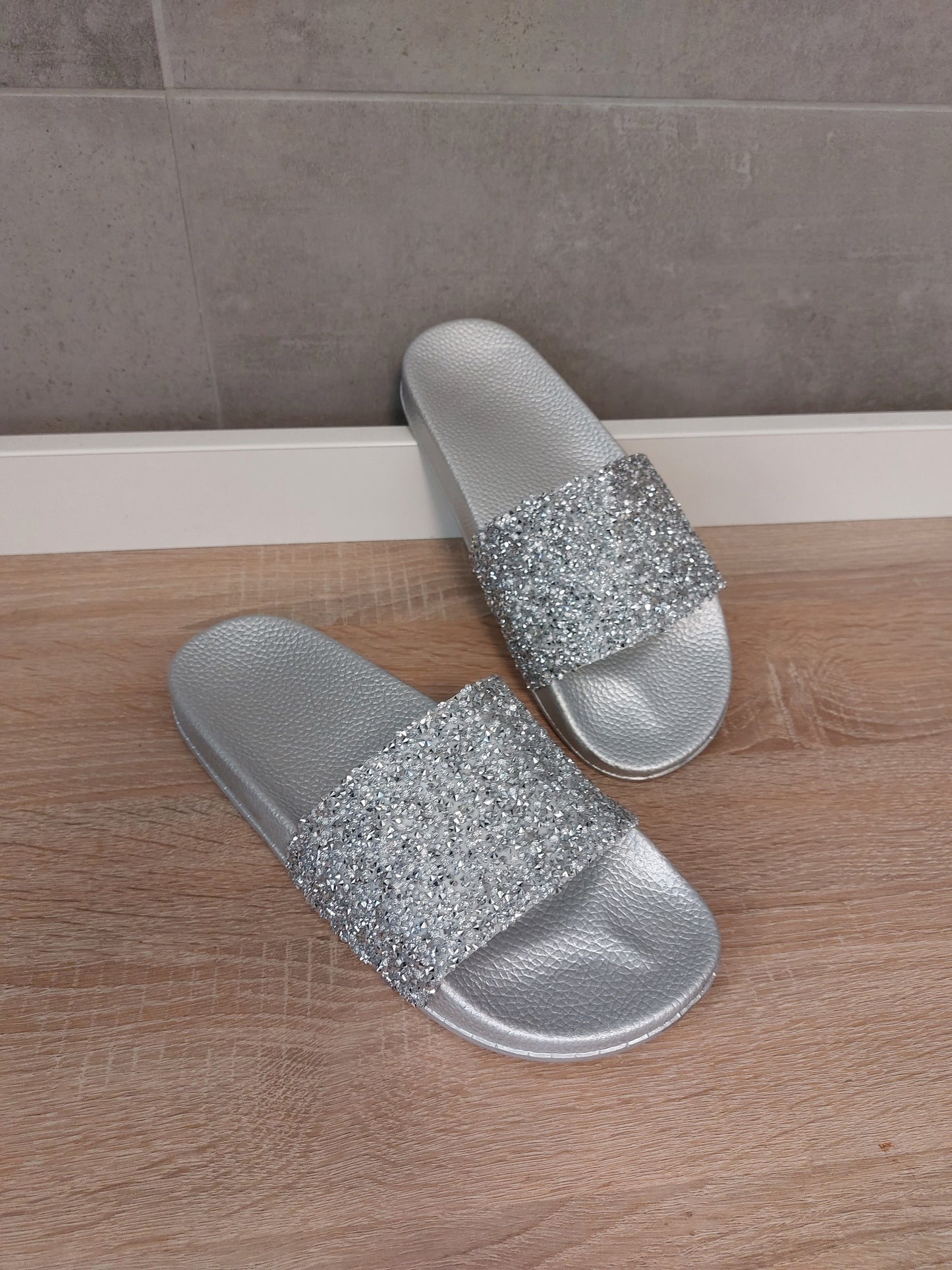 Slipper Pantoletten mit Strass Glitzer 39 oder 40