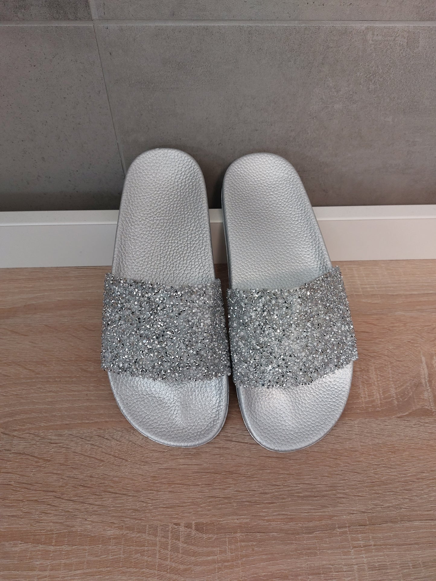 Slipper Pantoletten mit Strass Glitzer 39 oder 40