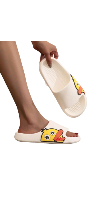 Slipper Pantoletten Cartoon Comic oversized Ente