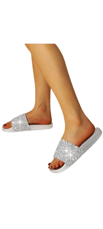 Slipper Pantoletten mit Strass Glitzer 39 oder 40