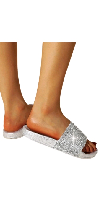 Slipper Pantoletten mit Strass Glitzer 39 oder 40