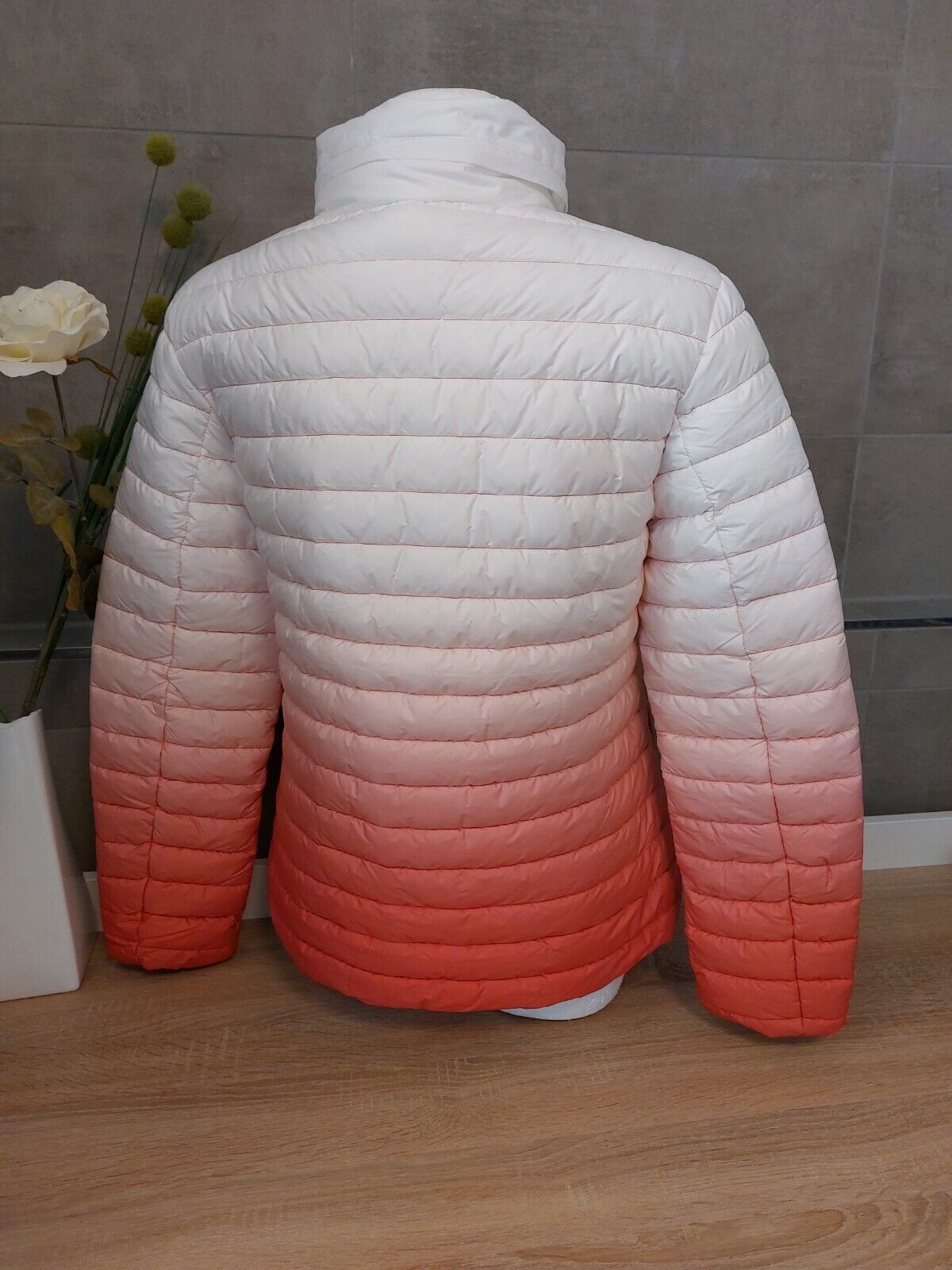 Tom Tailor Steppjacke Bomber-Jacke weiß-rot zweifarbig Neu L