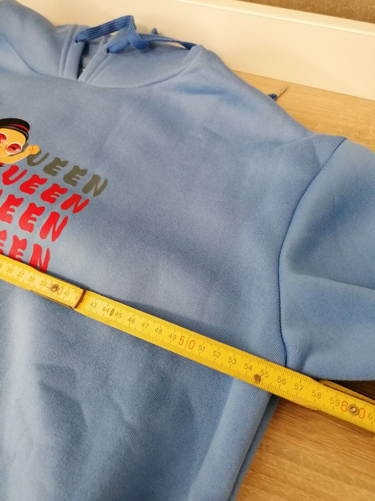 Shein Sweatshirt Sweat Hoodie Kapuzenshirt Blau Babyblau Neu L