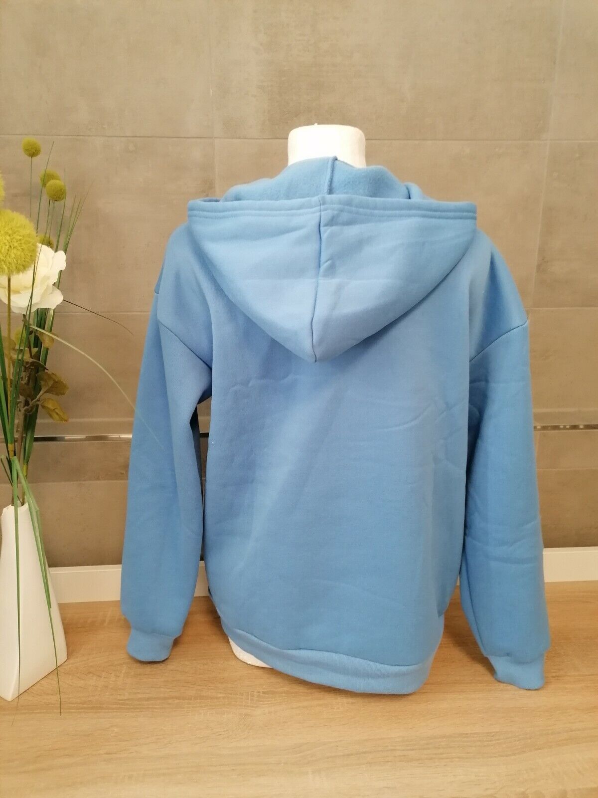 Shein Sweatshirt Sweat Hoodie Kapuzenshirt Blau Babyblau Neu L