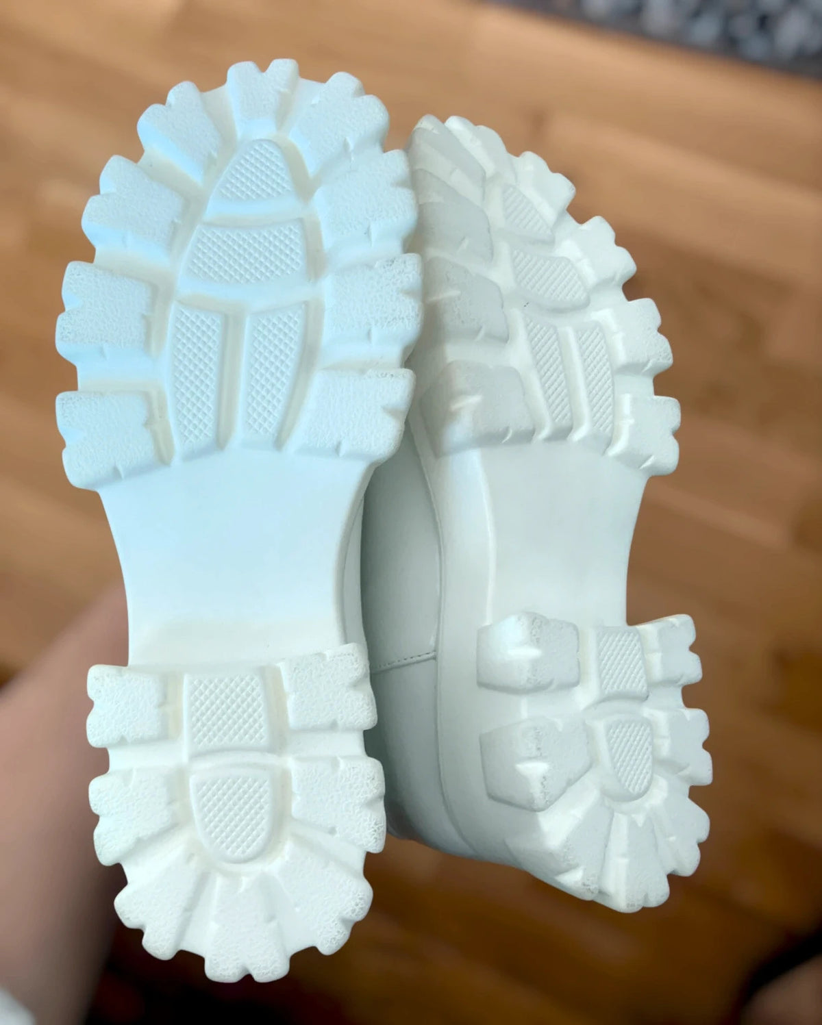 ohne white boots synthetic material lightweight latex look