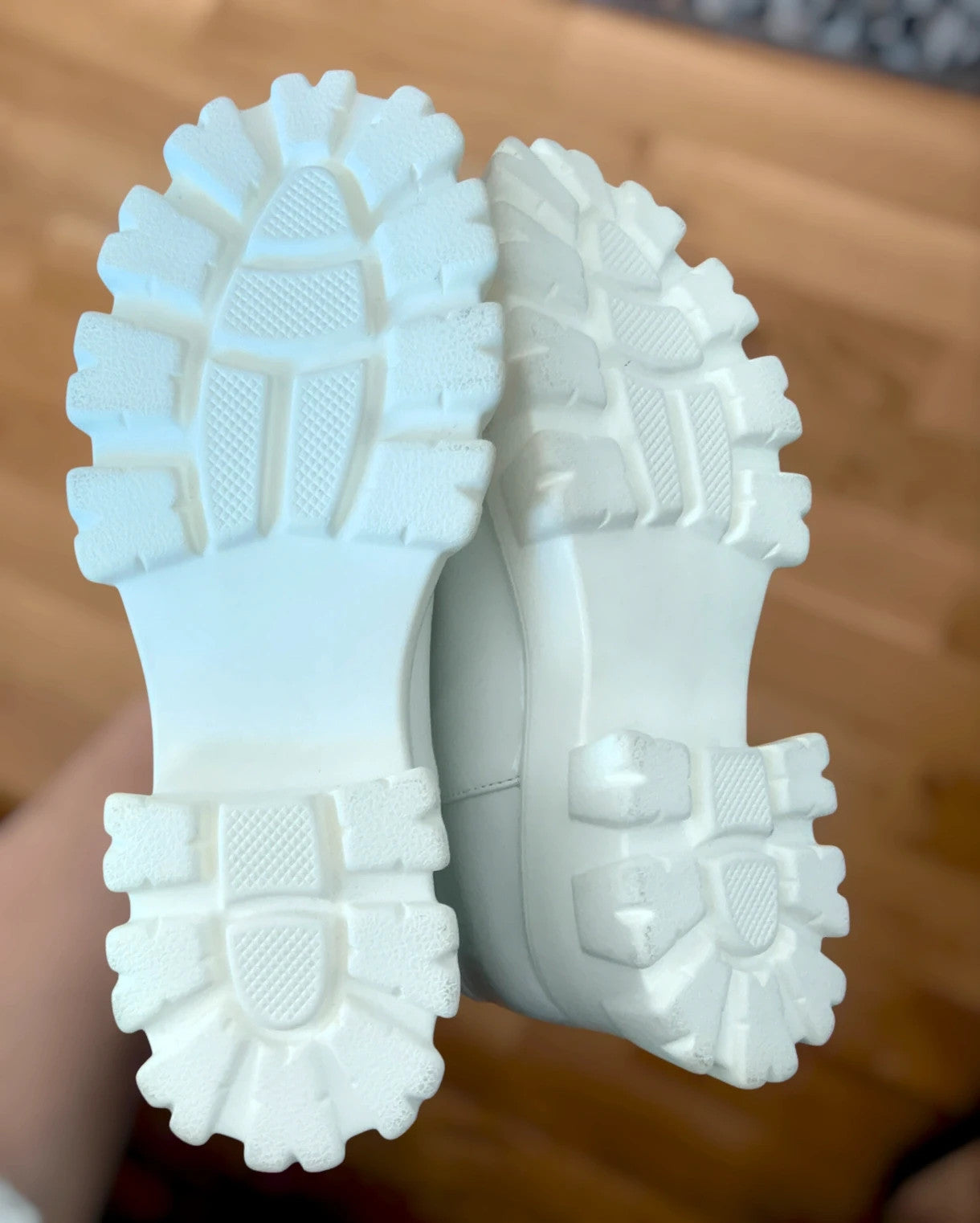 ohne white boots synthetic material lightweight latex look