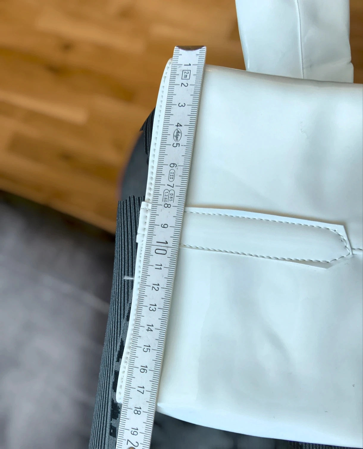 ohne white boots synthetic material lightweight latex look