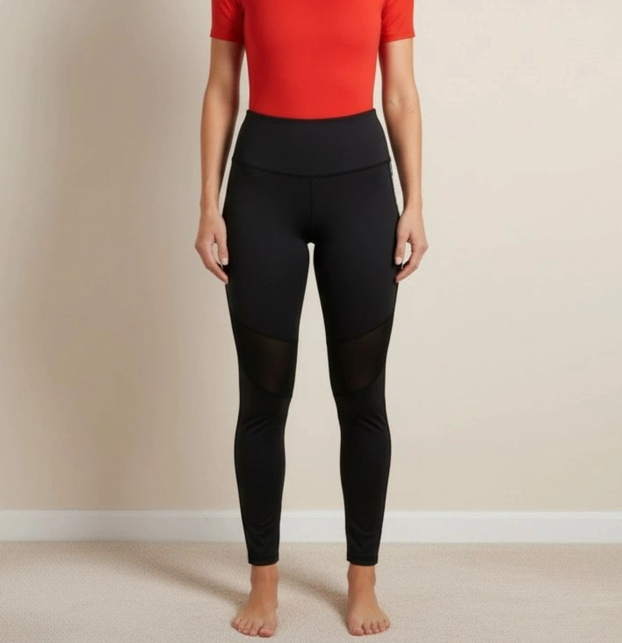 XXL black girls' leggings with ruched back for push-up effect, gently used.