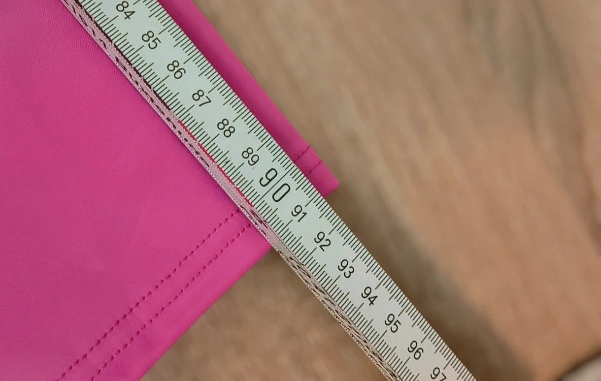 Leggings pink faux leather leggings soft matte finish, size L, never worn.