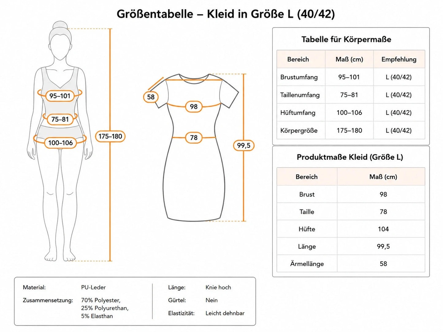 Schwarzes Wet-Look Kleid mit hohem Kragen, gerafften Schultern und Rüschen-Saum.