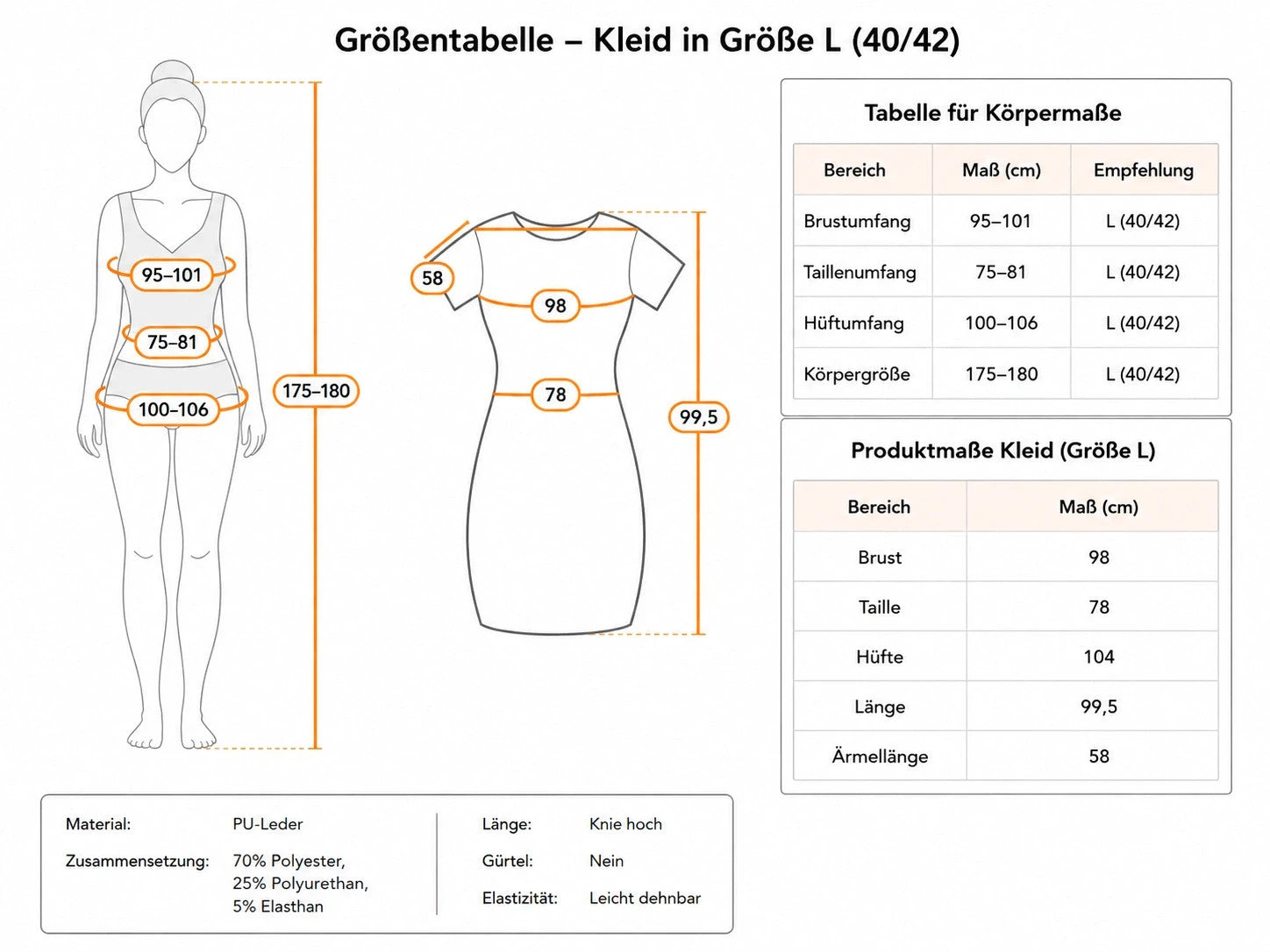 Schwarzes Wet-Look Kleid mit hohem Kragen, gerafften Schultern und Rüschen-Saum.