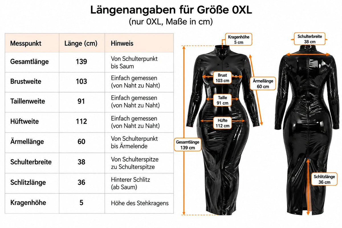 Che black maxi dress, glossy finish, fitted silhouette, long sleeves, high collar.