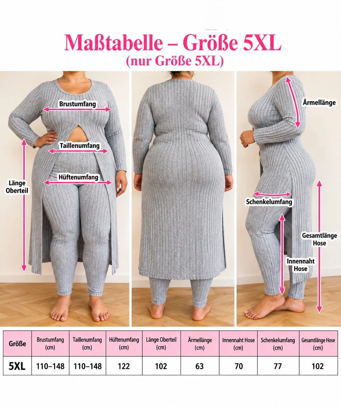 SheIn grey co-ords set featuring ribbed texture, long cardigan, and high-waist leggings.