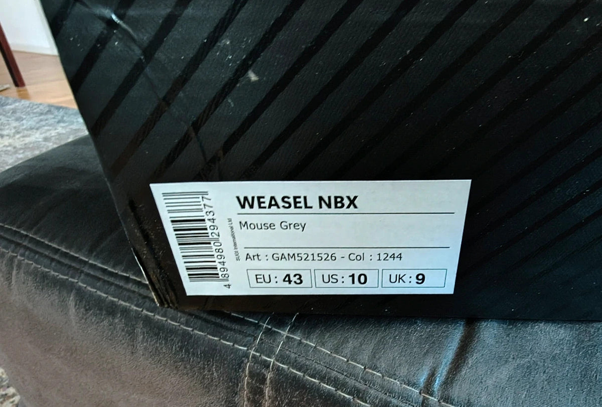 GAS grey desert boots with black laces, textured surface, and contrasting stitching details.