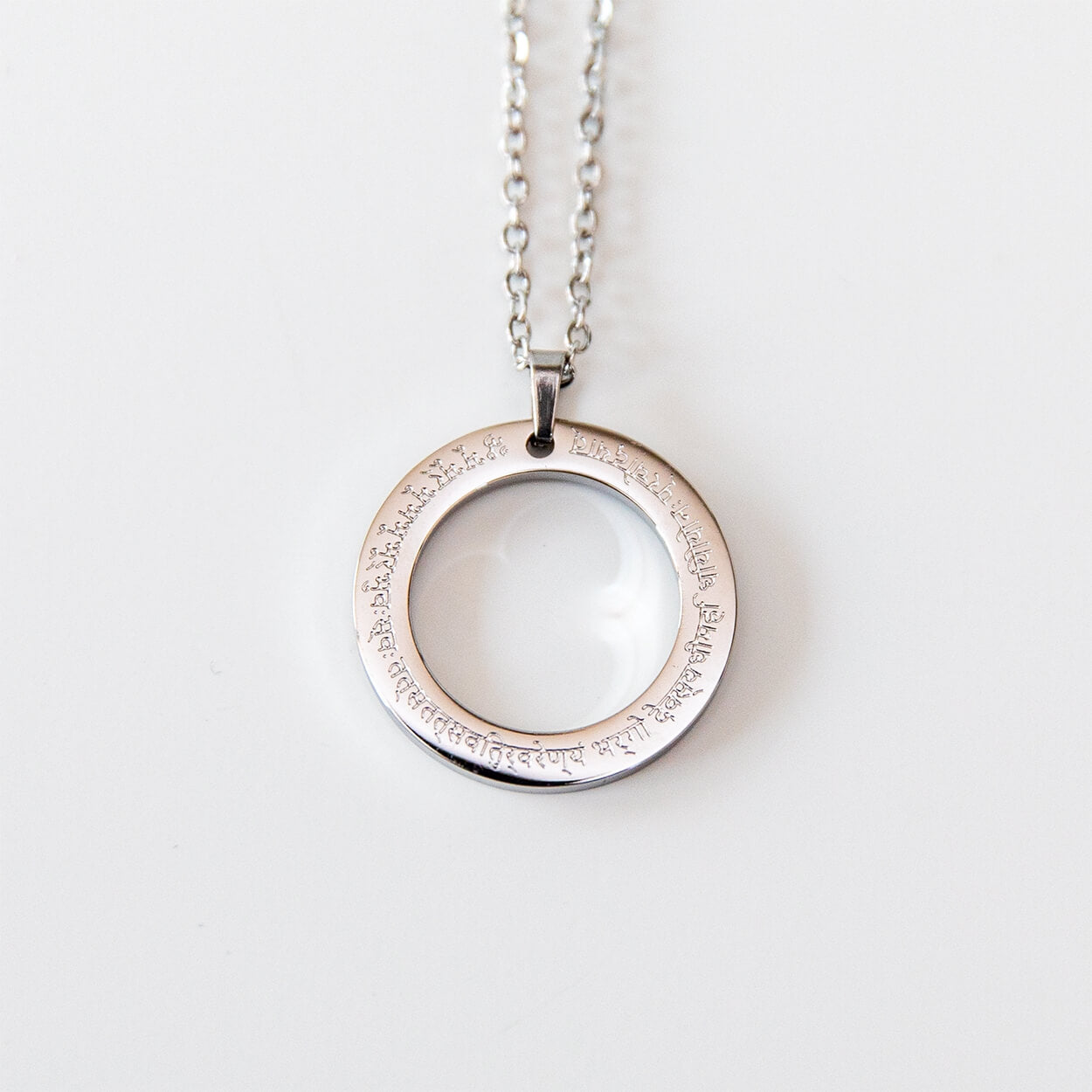 Spirituelle Kette | silber | Gayatri Mantra Gravur