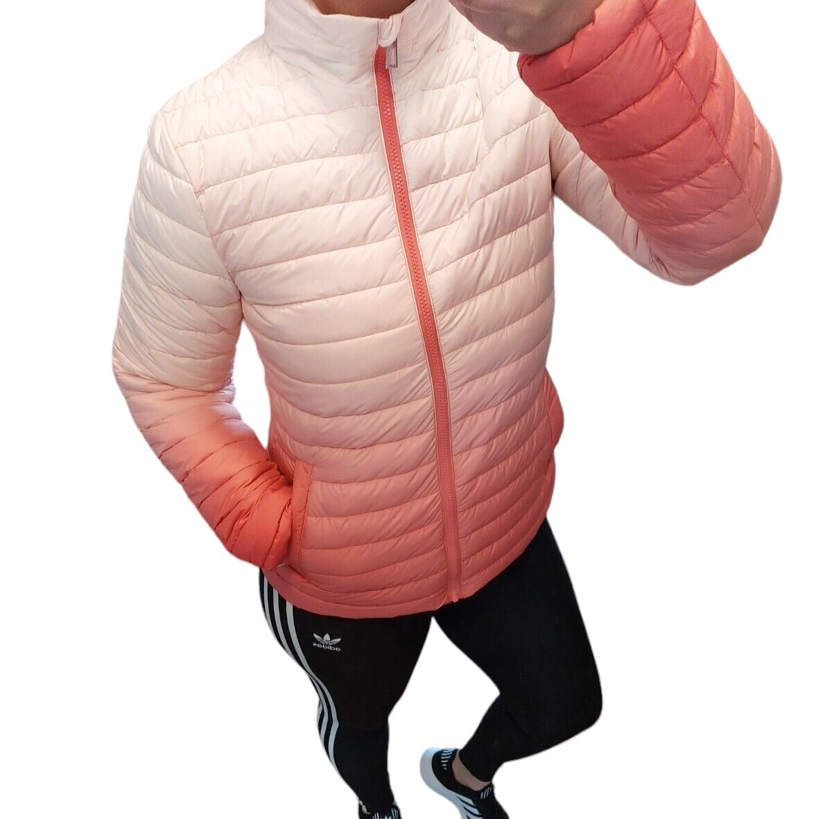 Tom Tailor Steppjacke Bomber-Jacke weiß-rot zweifarbig Neu L