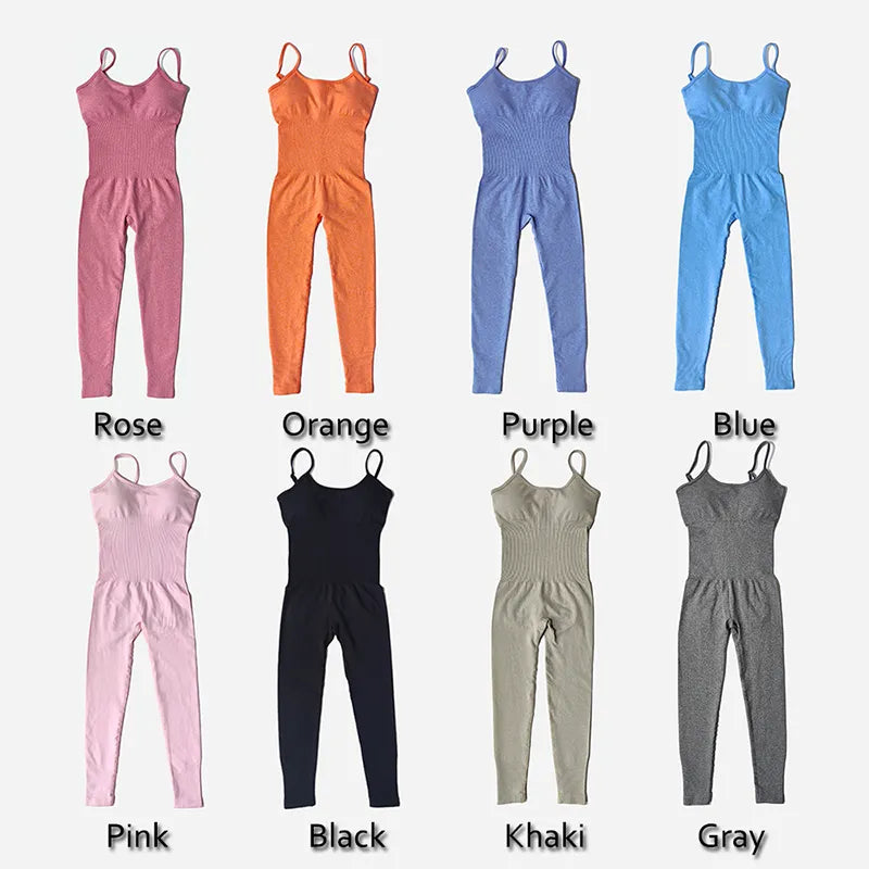 Damen Trainingsanzug Yoga Overall einteilige Fitnessanzug Stretch