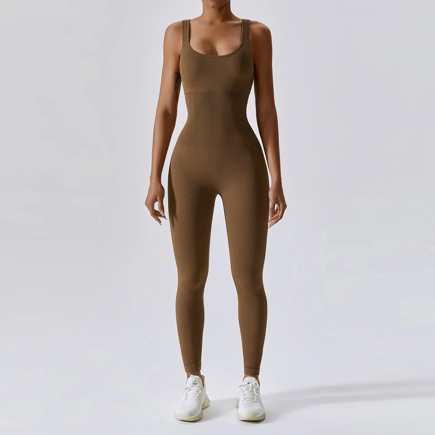 Damen Trainingsanzug Yoga Overall Einteiler Ripped Stretch