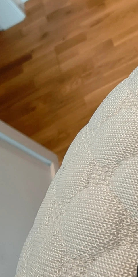 Schaumstoff blue and white throw pillow with orthopaedic foam, never used.