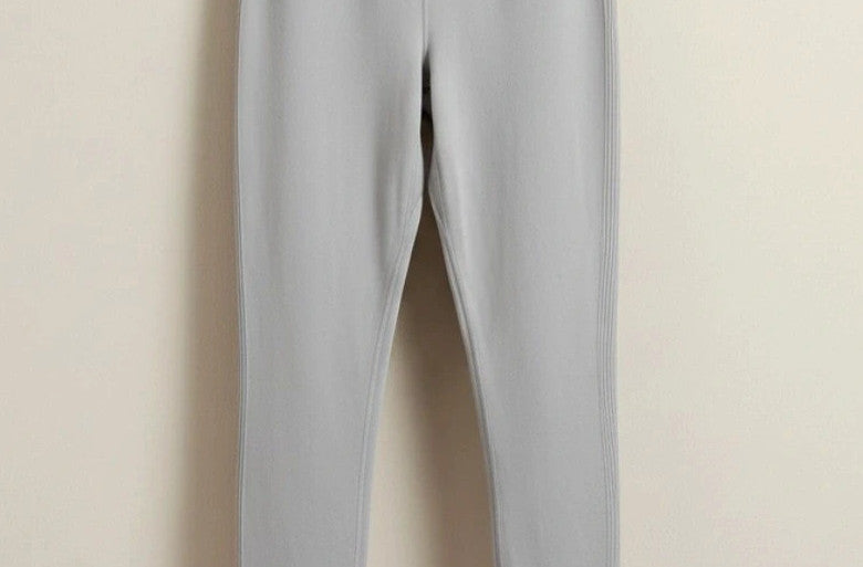 Leggings girls' leggings grey superstretch synthetic material with elastic blend.