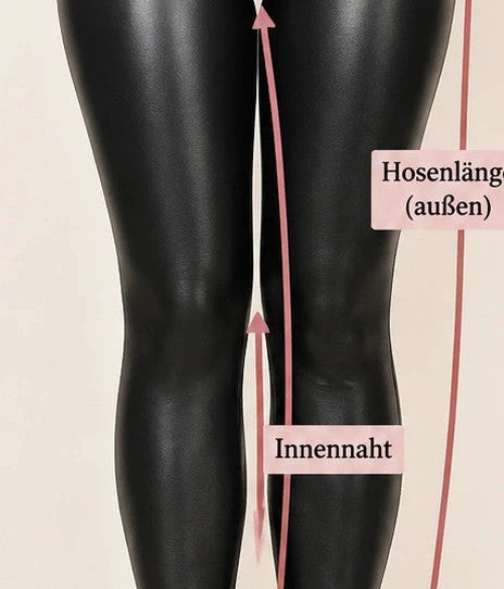 REI black leggings glossy wetlook finish with zipper detail, size L 40/42.