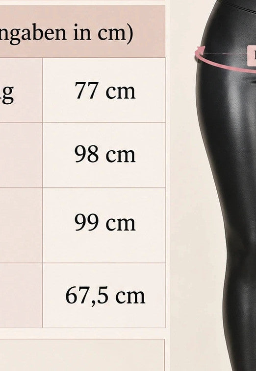 REI black leggings glossy wetlook finish with zipper detail, size L 40/42.