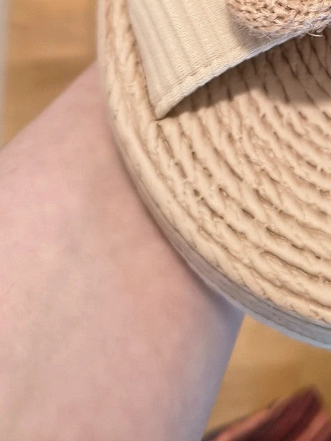 ALS beige slides synthetic material with subtle logo detailing.