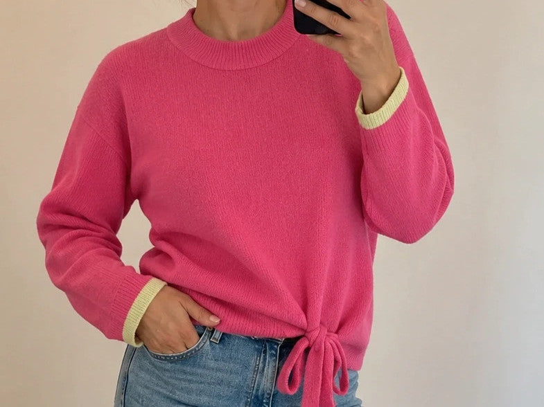 ONLY pink pullover size S, lightly oversized with adjustable drawstring hem, new with tags.