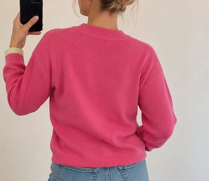 ONLY pink pullover size S, lightly oversized with adjustable drawstring hem, new with tags.