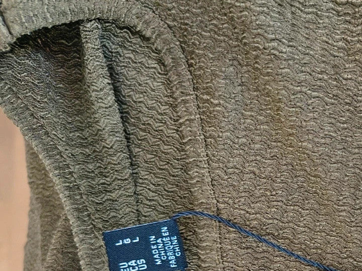 VERO MODA khaki linen maxi dress with long sleeves and round neckline, new with tag.