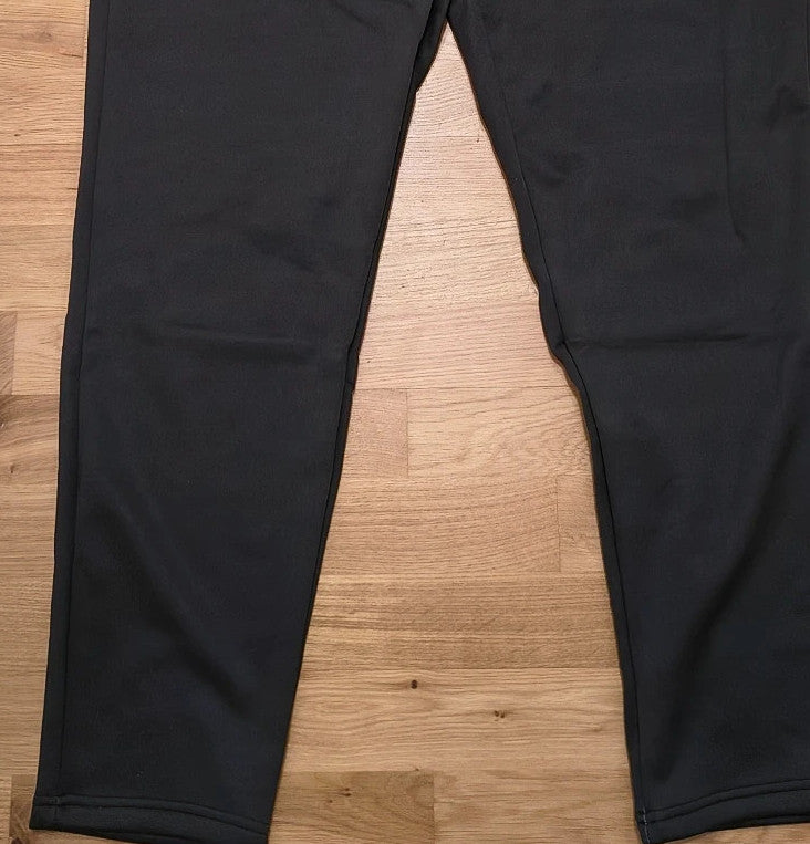 GEF black bicycle tights 4XL soft lining slight sheen visible seams elastic waistband