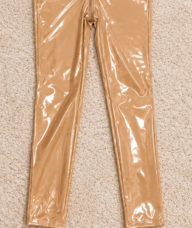 beige jumpsuit beige camel long-sleeve fitted design with standing collar and stretch fabric