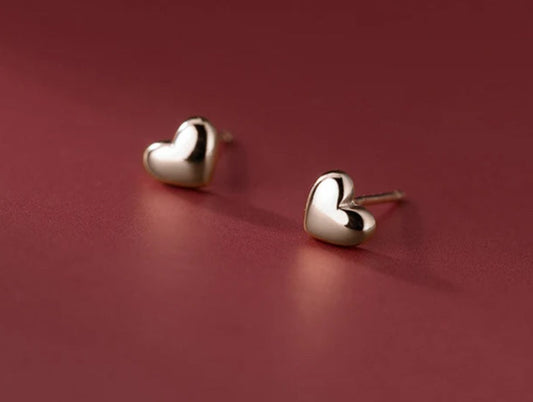 Ohrstecker aus 925er Sterling-Silber, Mini-Herzchen, 0,5cm
