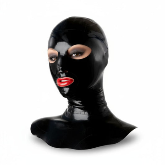 Latex Maske Fetisch 100% Natürliche Latex Gummi Hauben Mund Augen Sexy S-XXL