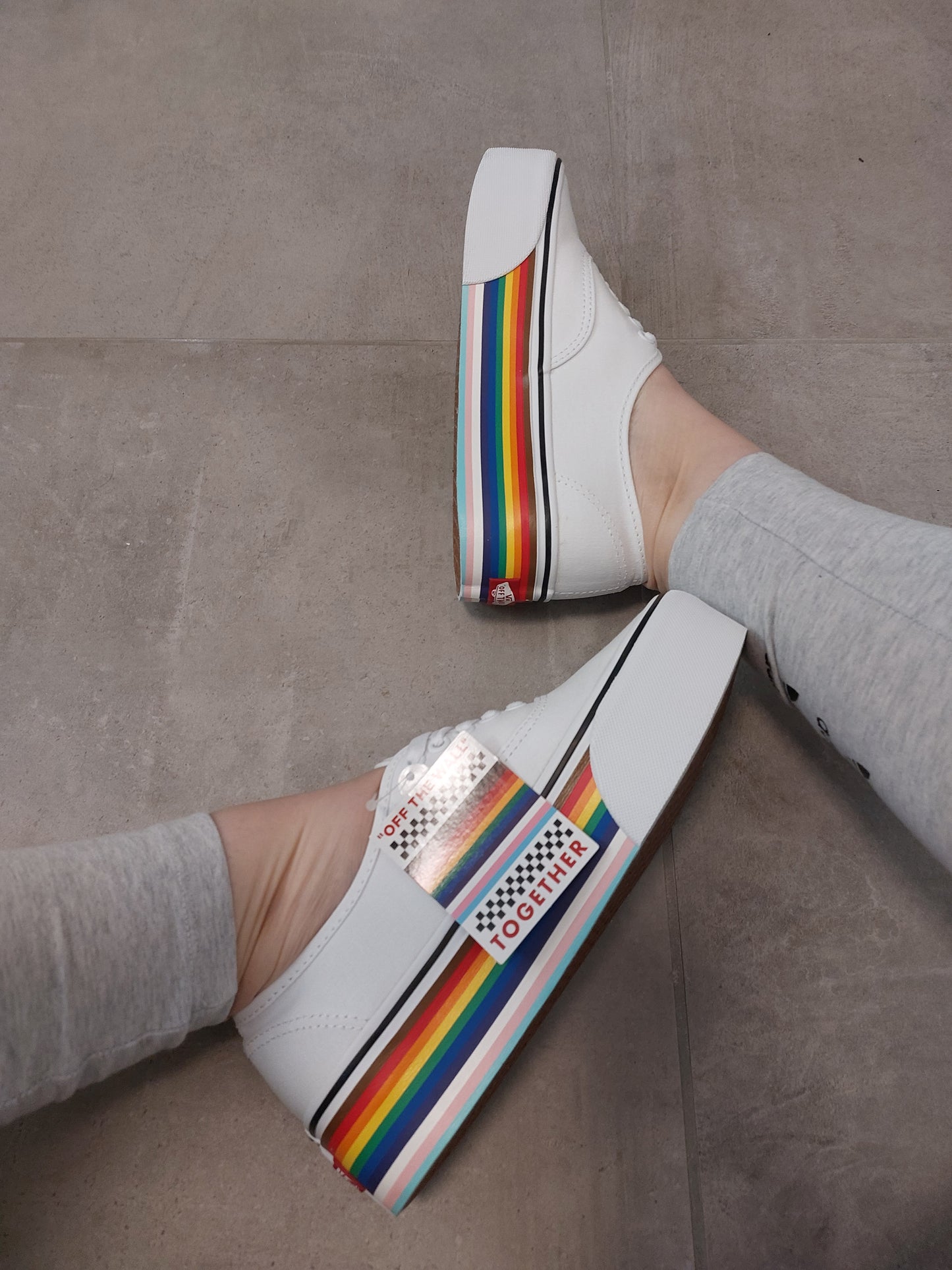 Vans Platform Sneaker Textil Weiß Pride Edition 37 39