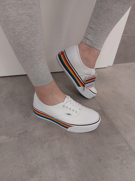 Vans Platform Sneaker Textil Weiß Pride Edition 37 39