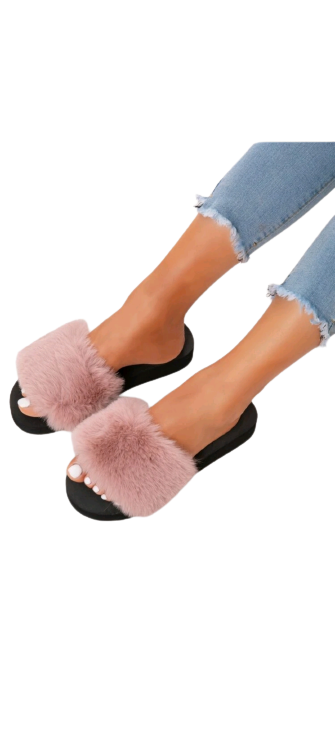 Puschel Pantoletten Slipper Hausschuhe altrosa Gr 38