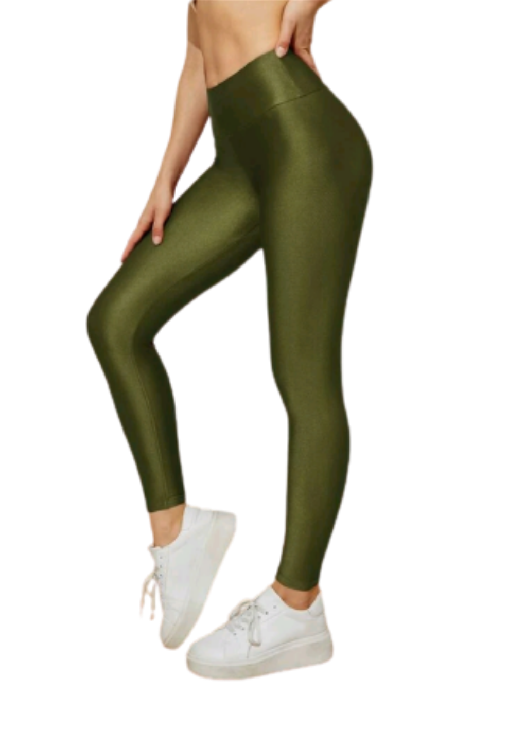 Leggings Tights Retro Grün Glanz S, M oder L